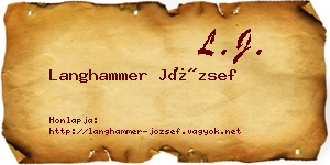 Langhammer József névjegykártya
